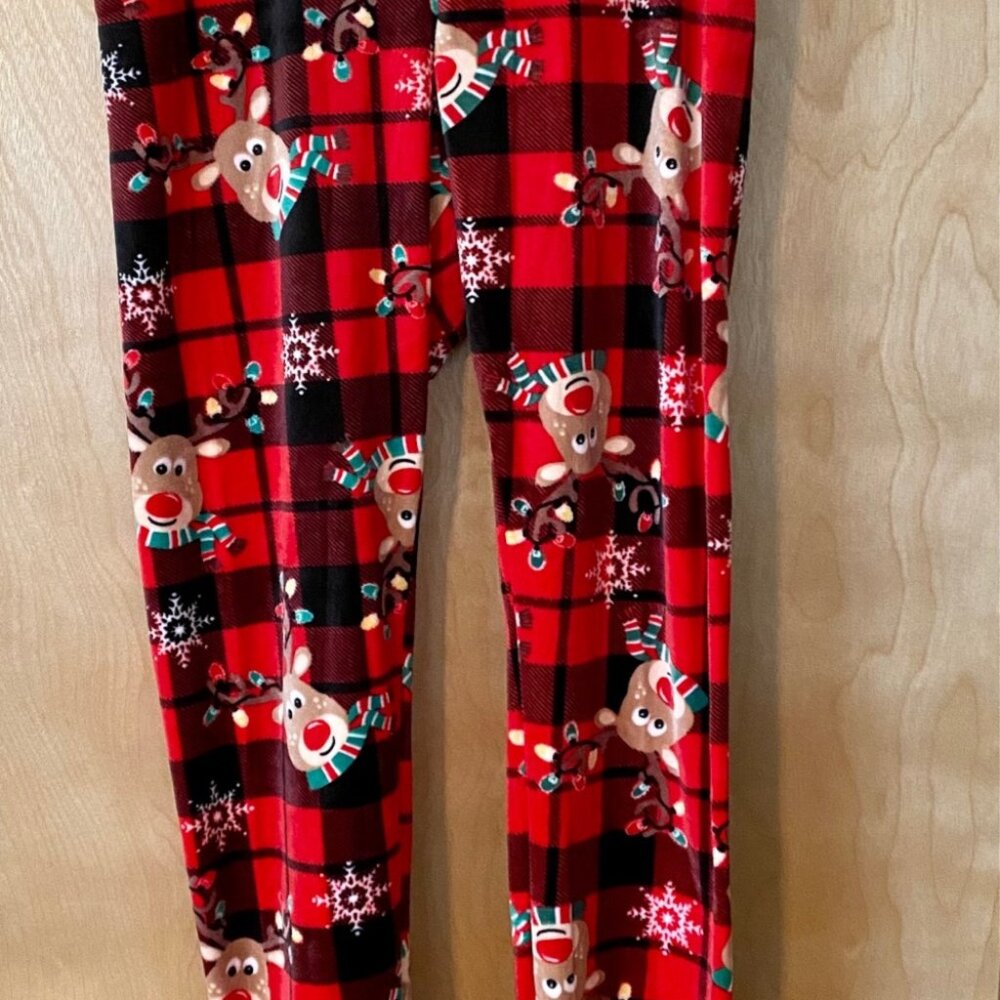 NWT Reindeer Velour Leggings